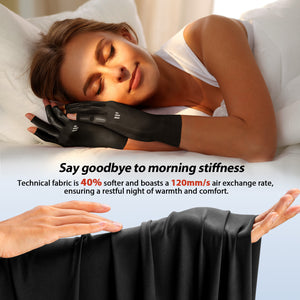 Black WHCOOL 360° Compression Hand Support Gloves – Full-Hand Joint Stability for Daily Movement