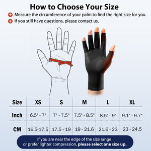 Black WHCOOL 360° Compression Hand Support Gloves – Full-Hand Joint Stability for Daily Movement