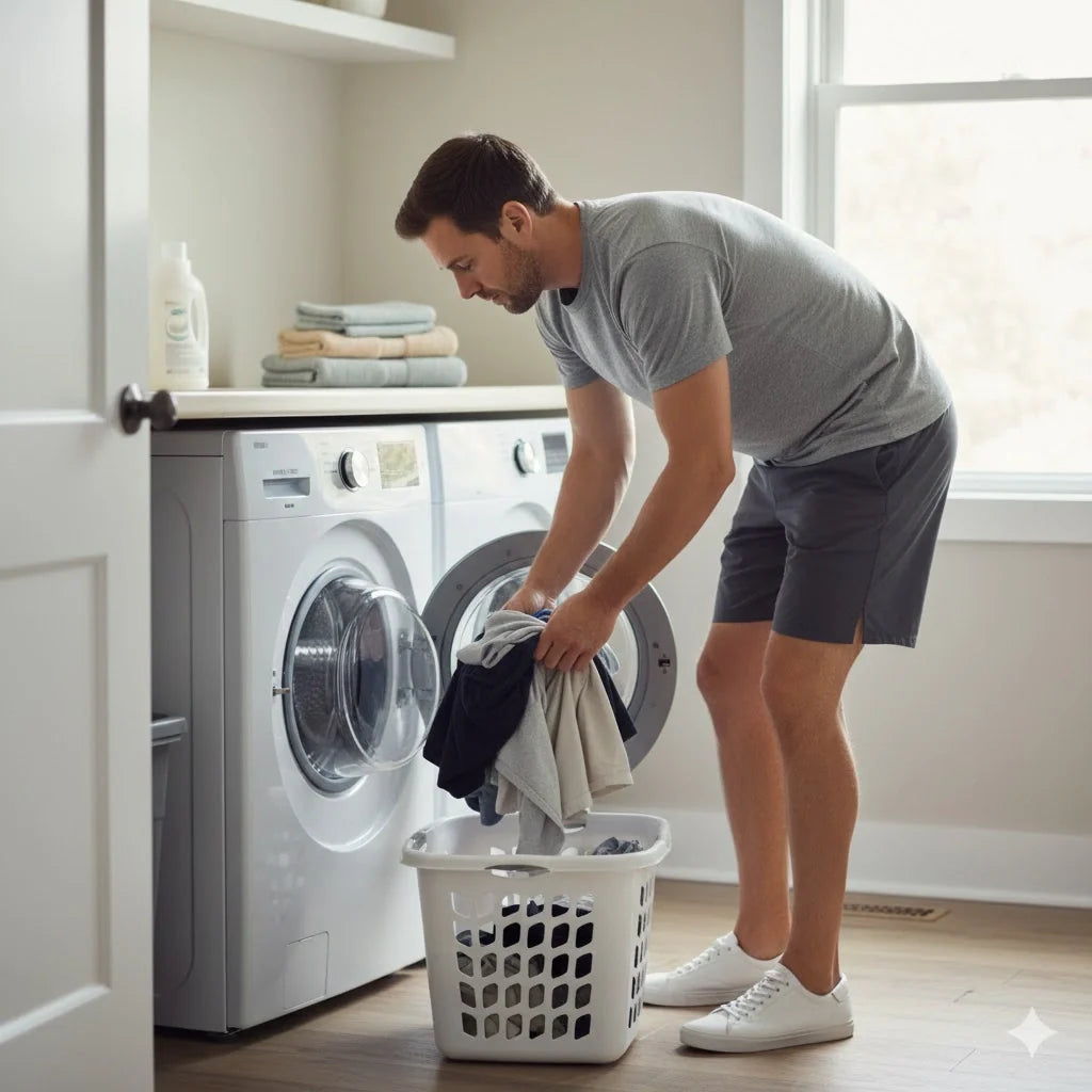 🧺 Laundry Day and Hidden Ankle Stress: Bending, Lifting, Reaching