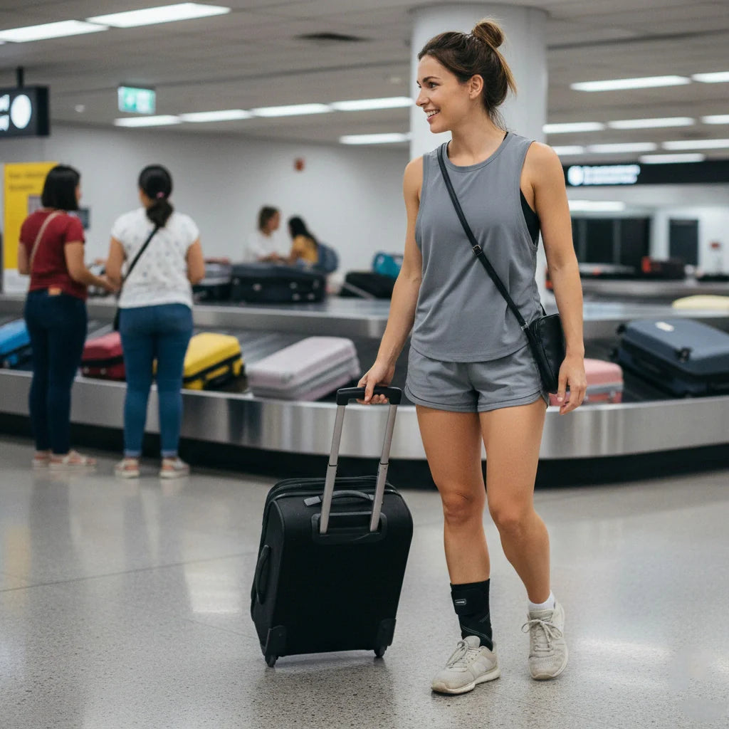 ✈️ Why Your Ankles Feel “Off” After Long Flights or Road Trips (And What Helps Before You Even Start Walking)