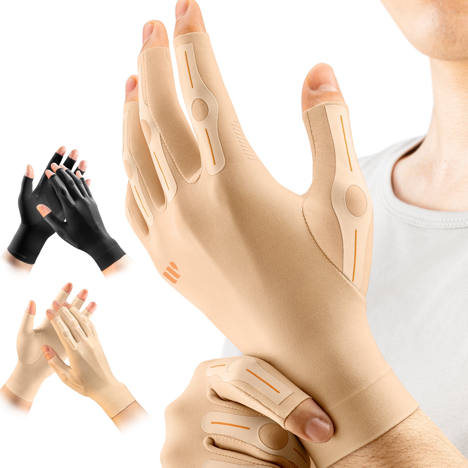 WHCOOL 360° Compression Hand Support Gloves – Full-Hand Joint Stability for Daily Movement