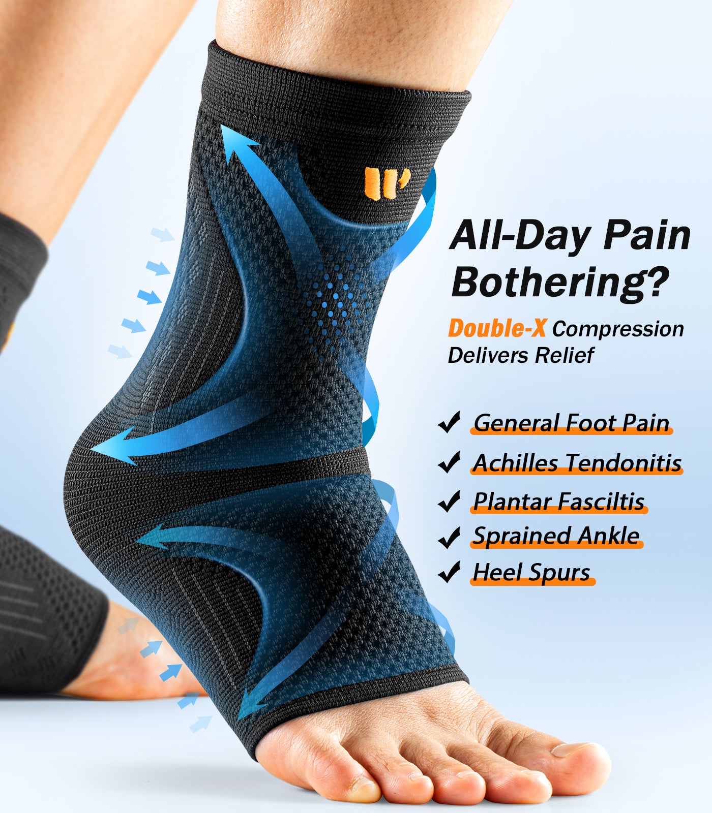 WHCOOL 3D-Mesh Adjustable Ankle Joint Support Brace – Lightweight Joint Stability for Active Motion